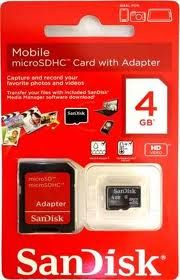 cartão de memória 4 Gb Sandisk